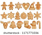 Gingerbread Set Isolated On...