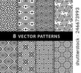 geometric vector pattern pack | Shutterstock .eps vector #246673993