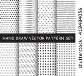 hand drawing vector pattern set | Shutterstock .eps vector #418484056