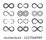 black infinity symbols.... | Shutterstock .eps vector #1227068989