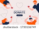 people hands with hearts for... | Shutterstock .eps vector #1733136749