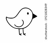 cute bird in the doodle style.... | Shutterstock .eps vector #1921828349