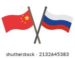 Flag Of Russia And China....