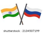 Flag Of Russia And India....
