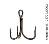 Metal fishing hook with spinner ...
