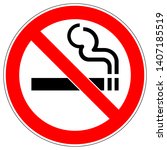 no smoking sign on white... | Shutterstock .eps vector #1407185519