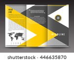 corporate trifold brochure... | Shutterstock .eps vector #446635870