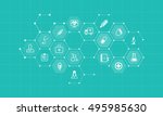 vector medical and health icons ... | Shutterstock .eps vector #495985630