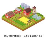 Agricultural Industry Isometric ...
