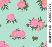 floral vector seamless pattern... | Shutterstock .eps vector #2030072306