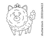 fluffy shaggy dog   breed... | Shutterstock .eps vector #2033164613