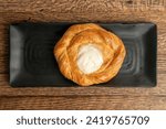Cheese danish on a plate