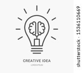 creative idea flat line icon.... | Shutterstock .eps vector #1536110669