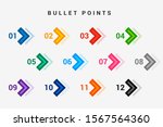 direction number bullet points... | Shutterstock .eps vector #1567564360