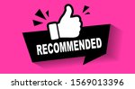 recommend icon. thumb up emblem.... | Shutterstock .eps vector #1569013396