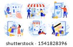 online shopping. internet... | Shutterstock .eps vector #1541828396