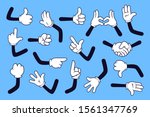 cartoon arms. gloved hands with ... | Shutterstock .eps vector #1561347769