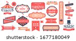 circus event labels. carnival... | Shutterstock .eps vector #1677180049