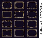 golden art deco frames. modern... | Shutterstock . vector #1769999036