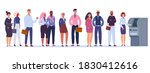 people atm queue. line to... | Shutterstock . vector #1830412616