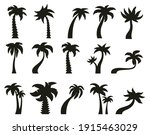 palm trees silhouettes.... | Shutterstock .eps vector #1915463029