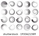 circle dotted speed lines.... | Shutterstock .eps vector #1933621589