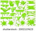 cartoon slime dripping. green... | Shutterstock .eps vector #2002119623