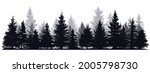 pine trees silhouettes.... | Shutterstock .eps vector #2005798730