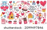 cartoon romantic love... | Shutterstock .eps vector #2099497846