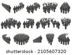 crowd silhouettes  business... | Shutterstock .eps vector #2105607320