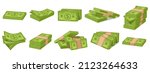 cartoon dollar bunch  money... | Shutterstock .eps vector #2123264633