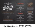 vintage and art restaurant menu ... | Shutterstock .eps vector #277235750