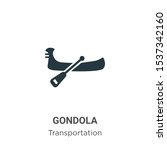 Gondola Vector Icon On White...
