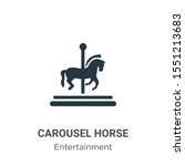Carousel Horse Vector Icon On...