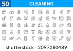 Set Of 50 Cleaning Web Icons....