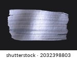 silver brush stroke. chrome... | Shutterstock .eps vector #2032398803