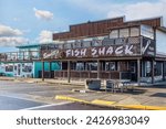 Small photo of Westport WA USA - Feb 6 2024 - Westport Bennett's Fish Shack