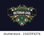 luxury victorian logo template... | Shutterstock .eps vector #2102593276