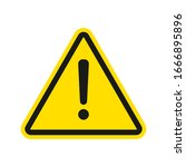 warning sign. exclamation ... | Shutterstock .eps vector #1666895896