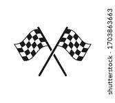 race flag icon. start icon... | Shutterstock .eps vector #1703863663