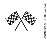 race flag icon. start icon... | Shutterstock .eps vector #1703863666