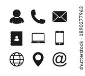 contact us icons. vector... | Shutterstock .eps vector #1890277963