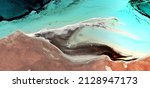 Small photo of Petrified wave, abstract photography of the deserts of Africa from the air. aerial view of desert landscapes, Genre: Abstract Naturalism, from the abstract to the figurative