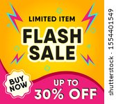 flash sale design for business. ... | Shutterstock .eps vector #1554401549