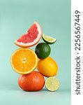 Balancing citrus fruits on the...
