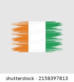 ivory coast flag brush vector | Shutterstock .eps vector #2158397813
