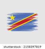 republic congo flag brush vector | Shutterstock .eps vector #2158397819