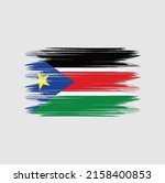 south sudan flag brush vector... | Shutterstock .eps vector #2158400853