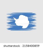 antarctica flag brush vector... | Shutterstock .eps vector #2158400859