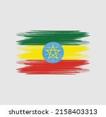 ethiopia flag brush vector... | Shutterstock .eps vector #2158403313